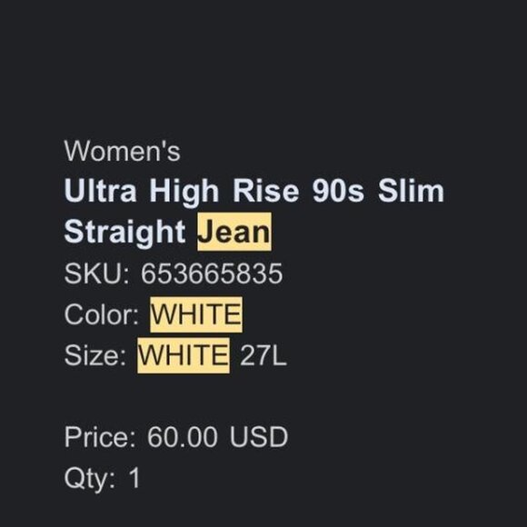 Abercrombie and Fitch white jeans  Ultra High Rise 90s Slim Straight Jean - Picture 3 of 6